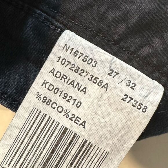 Mavi Adriana Jeans Mid Rise Super Skinny Dark Wash Glitter Pocket Size 27 NWT - Picture 7 of 12